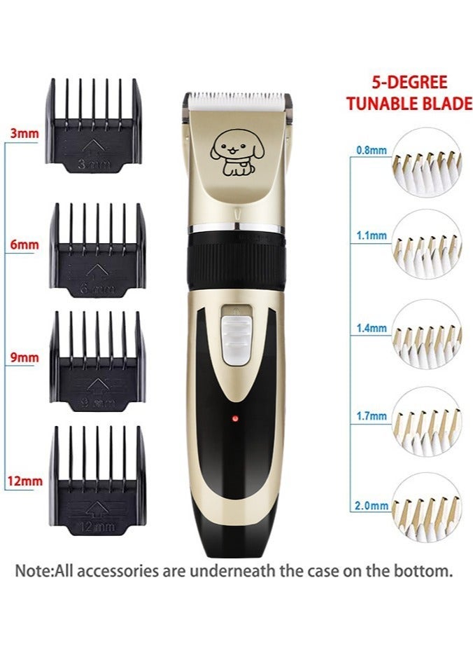 أو إي إم قصاصات أدوات تزيين الكلاب، ضوضاء منخفضة، هدوء كهربائي، قابلة لإعادة شحنها، لاسلكية، معاطف سميكة الشعر المحبوب مجموعة تزيين، مناسبة للكلاب والقطط وغيرها من الحيوانات الأليفة - Image 5